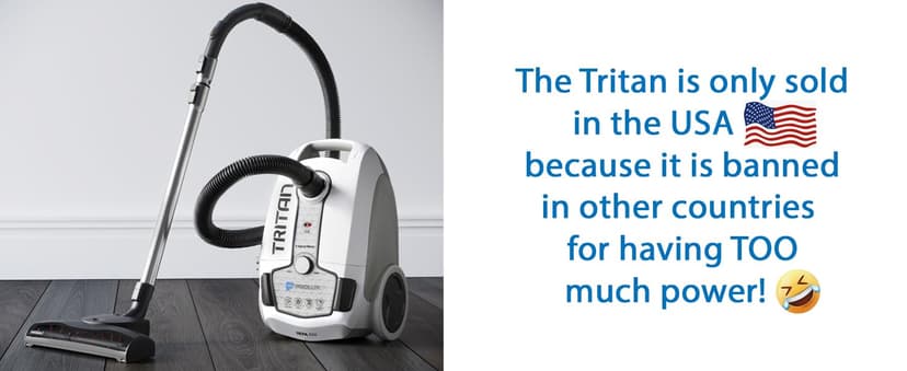 Prolux Tritan Bagged Canister Vacuum Cleaner with Sealed HEPA Filtration, 5-Speed Motor, Best Rated Canister for Pet Hair and Home Cleaning