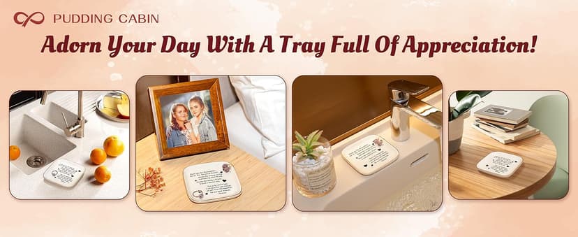 PUDDING CABIN Friend Birthday Gifts for Women,Friendship Thank You Ring Trinket Dish,Going Away Gifts for Friends,Long Distance Gifts for Women Moving Retirement Gifts For Woman