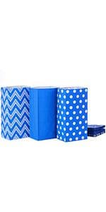 Hallmark Signature 7" Medium Gift Bag with Tissue Paper (Hooray; Gold with Pink, Teal, Purple Confetti) for Bridal Showers, Graduations, Retirements and More