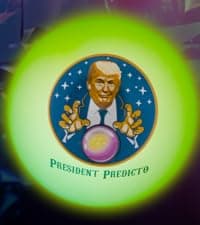 Talking President Predicto - Donald Fortune Teller Ball - Ask Crystal Ball Question & Hear Trump's Real Voice - Makes for Unique Halloween Party Favors & White Elephant Gifts