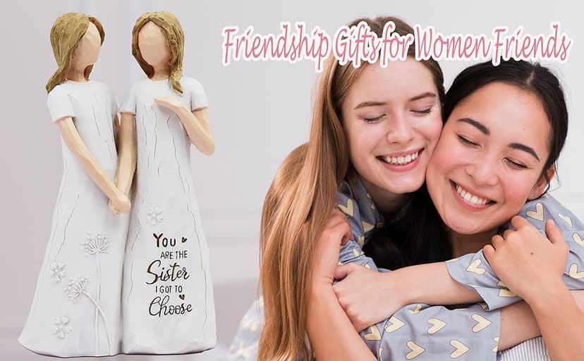 BORLESTA Best Friend Birthday Gifts for Women - Friendship Gifts for Women, Gifts for Friends Women, Sister Birthday Gifts, Bestie Gifts for Women - Friend Hand-Painted Figure