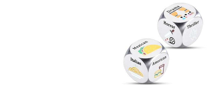 Anniversary Steel Gifts for Him Her Date Night Dice Gift for Boyfriend Girlfriend Wife Husband Couple Women Men Food Dice Decider Sweetest Day Birthday Wedding Valentines Christmas White Elephant