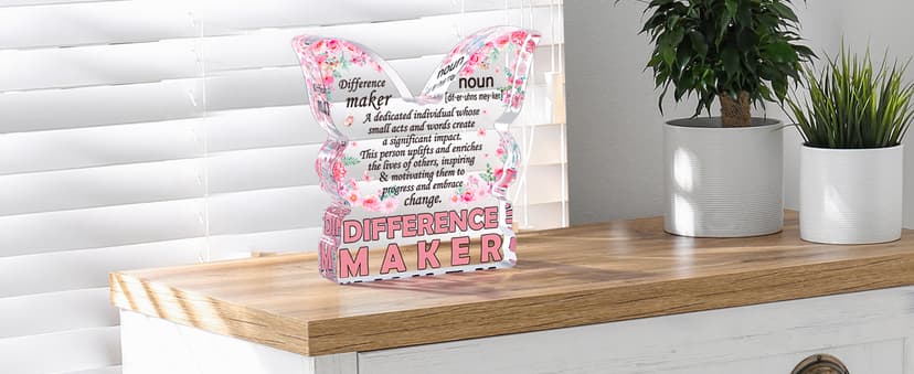 Birthday Gifts for Mom Birthday Gifts for Mom from Daughter Son, Mom Birthday Gift Ideas Unique Christmas Mothers Day Best Mom Ever Gift New Mom Single Mom Stepmom Butterfly Shaped Acrylic Plaque Sign