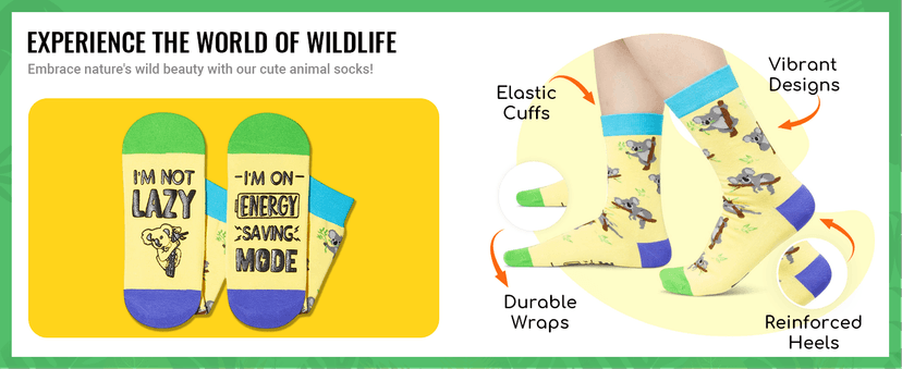 Funny Gift Ideas for Men Women - Koala Panda Socks for Teens, Koala Panda Gifts, Novelty Silly Crazy Socks