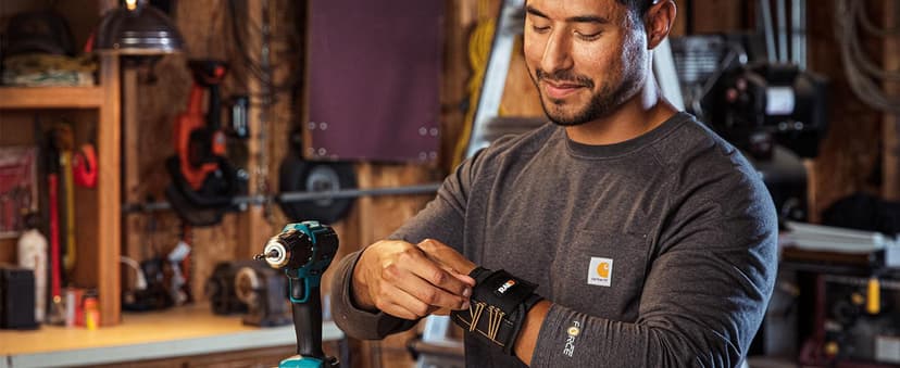 RAK Magnetic Wristband for Holding Screws, Nails, Drill Bits for Men - Premium Nylon with Lightweight Powerful Magnets, Magnetic Wristband for Tools, Gifts for Dad, Husband, Grandpa, Handyman