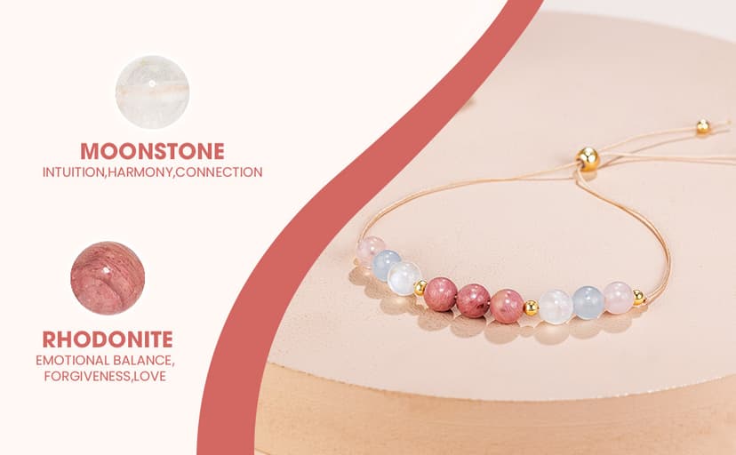 Healthy Pregnancy Gift, Moonstone Bracelet, Hope Bracelet for Women, First Time Mom Gifts, Spiritual Bracelet, Mothers Day Christmas Jewelry