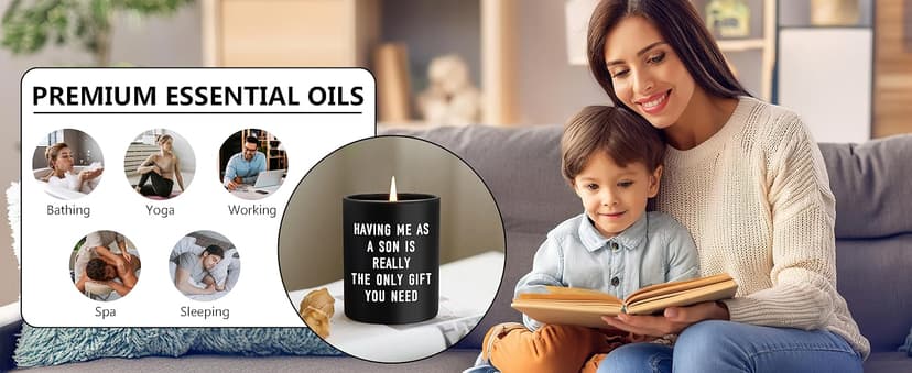 Fathers Day Dad Gifts from Son, Personalized Father's Day Gift Ideas, Funny Birthday Gifts for Dad Gift Father Papa Step Dads New Daddy Presents Cool, Happy Fathers Day, Birthday, Christmas, Candles