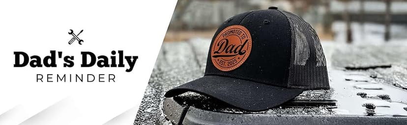Dad Est 2025 Hat – First Time Dad Gifts Ideas - Meaningful Gifts for New dad on Christmas or His Birthday - Comfortable Baseball Cap Men Love with Premium Leather Patch Design