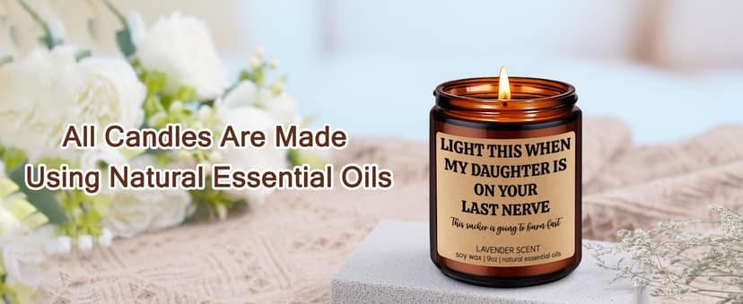 GSPY Scented Candle - Son in Law Gifts - Christmas, Birthday Gifts for Son in Law - SIL Present from Mother, MIL, Father - Funny Wedding, Stocking Stuffers, Anniversary Ideas for Future Adult SIL