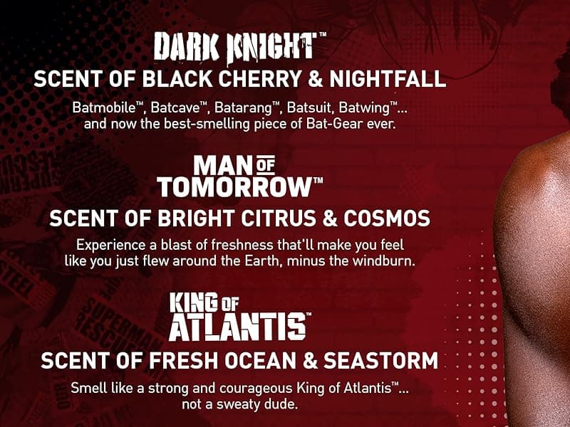 Old Spice Aluminum Free Deodorant for Men, 24/7 Freshness & Lasting Scent, Long Lasting Odor Protection, Smell Like a Hero, Batman, Black Cherry and Nightfall Scent, 3.0 oz