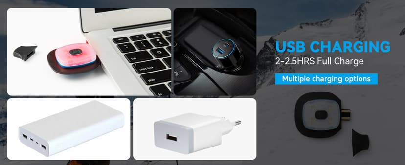 Christmas Stocking Stuffers for Men Adults, Beanie Hats with Light, USB Rechargeable LED Hand Free Headlamp, Birthday Gifts for Men, Women, and Teens, Ideal for Camping, Hiking, Red