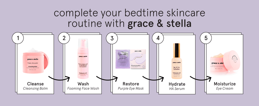 grace & stella Retinol Under Eye Patches for Puffy Eyes & Dark Circles - Restoring Gel Under Eye Masks with Hyaluronic Acid - Christmas Gifts for Teens, Birthday Gifts for Women (Purple, 24 Pairs)