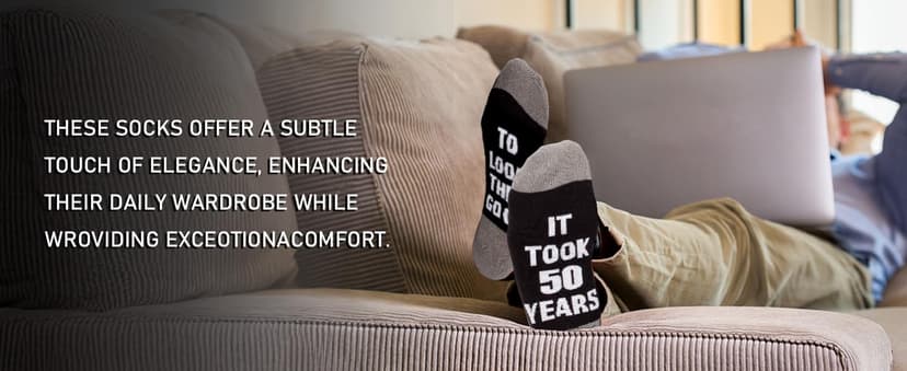 40th 50th 60th Birthday Gifts for him,Men 40th 50th 60th Birthday Decorations, Funny Black Crew Cotton Socks