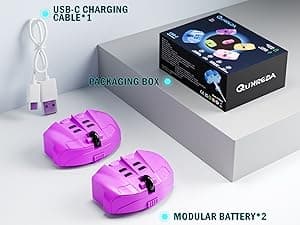 Remote Control Car, RC Cars Toys for Kids Ages 6-12, 4WD Stunt Car with LED Lights & 360° Flips, 2.4GHz, Upgraded USB-C Modular Batteries, 8-10 Year Old Boys Birthday Gift 1-Blue