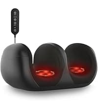 Shiatsu Foot Massager Machine with Heat, Foot and Calf Massager with Massage Roller, Deep Tissue Massager for Plantar Fasciitis, Pain Relief, Promotes Blood Circulation, Gifts for Women & Men