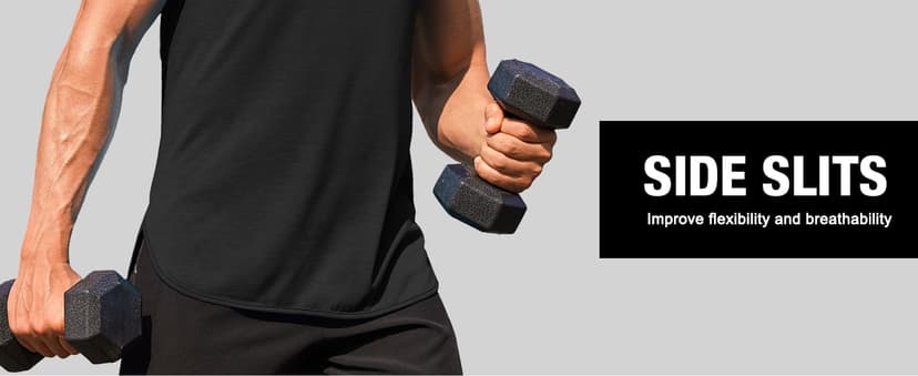 COOFANDY Men's 3 Pack Quick Dry Workout Tank Top Gym Muscle Tee Fitness Bodybuilding Sleeveless T Shirt