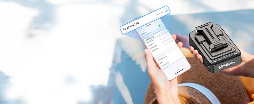 TechGlow Foldable Cellphone Stand with Bluetooth Speaker Power Bank 360° Rotatable Phone Stand Birthday Gifts for Men Women Mother Father Cool Tech Gadgets