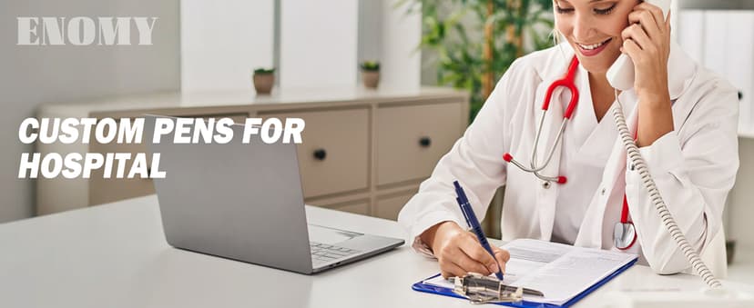 ENOMY Personalized Ballpoint Pens with Logo/Name/Text, Black Ink Custom Engraved Pen in Bulk, Ideal for Christmas Gifts, Birthday Presents, College, Offices & Businesses