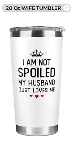 Gifts for Wife - Wife Gifts from Husband - Wedding Anniversary for Women, Valentines, Birthday Gift Ideas, Mothers Day, Christmas Gift for Her - Romantic Cup for Her - 20 Oz White Tumbler