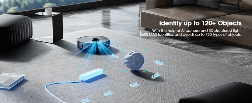 Robot Vacuum and Mop, 3-in-1 Robotic Vacuum Cleaner with 70-Day Self-Emptying Base, 360° LiDAR Navigation, Smart Mapping & Auto-Return, 6000Pa Strong Suction for Pet Hair, Carpets & Hard Floors