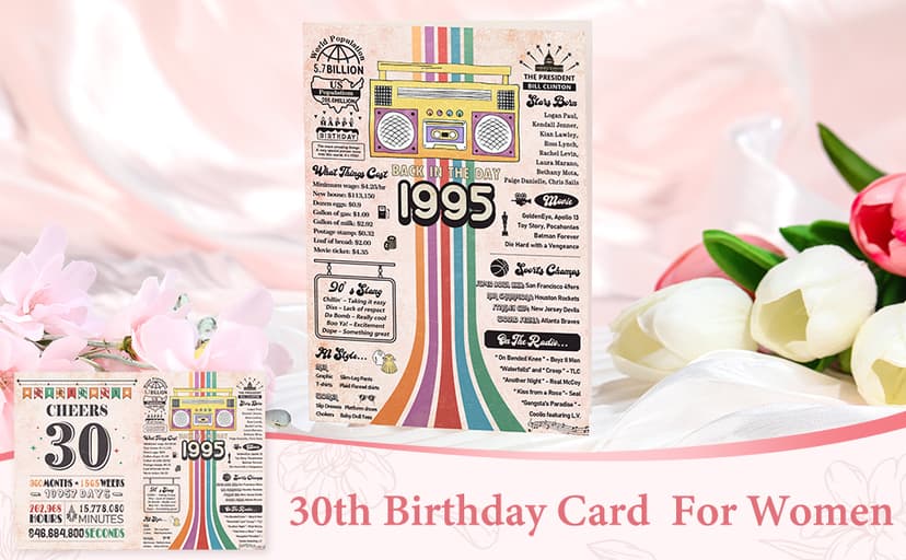 30th Birthday Gifts for Women Cool Gifts for 30 Year Old Woman 30 Gifts for Women 30s Happy 30th Birthday Gift Idea 30 Year Old Birthday Gifts for Woman 30th Birthday Gifts for Her Daughter Female