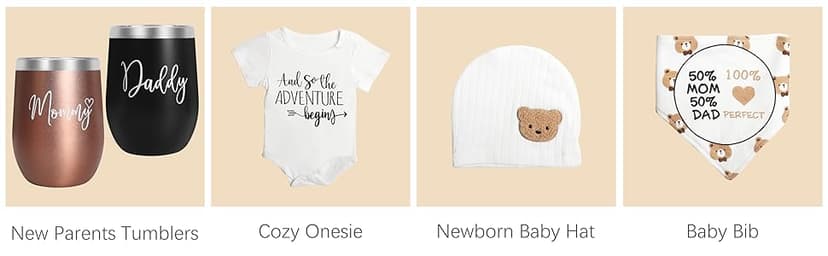 New Mom Gifts for Women, Top Pregnancy Gifts for New Parents Gender Reveal Gifts with Mom and Dad Tumbler Set for First Time Moms, Expecting Parents to Be, Gender Reveal, Baby Shower…