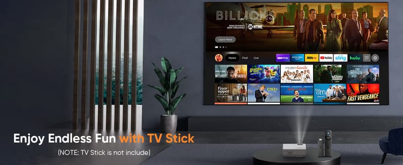 Projector with WiFi and Bluetooth, Upgrade Outdoor Projector, Mini Movie Projector Supports 1080P Synchronize Smartphone Screen by WiFi/USB Cable for Home Entertainment