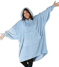 THE COMFY Original | Sherpa Lined Microfiber Fleece Wearable Blanket, Oversized Design with Hood and Pocket from Shark Tank