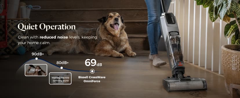 Bissell® CrossWave® OmniForce™ Cordless Multi-Surface Hard Floor Cleaner and Mop, Wet Dry Vacuum with Dedicated Dry Vacuum Mode, 3882