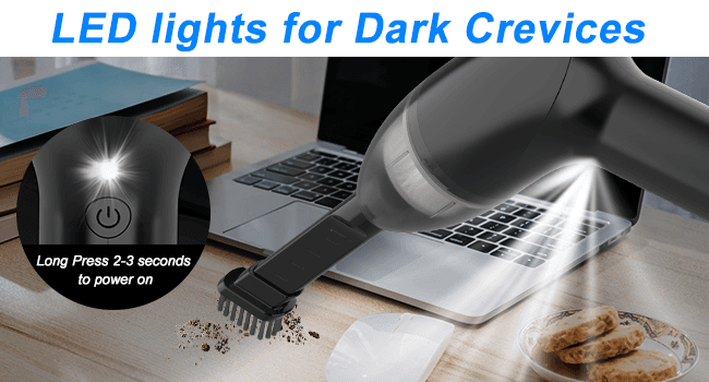 4.3Kpa Keyboard Vacuum Cleaner Mini:Handheld Computer Vacuum Cordless for Car Laptop Sewing Machine Portable Keyboard Vac USB Desk Crumbs Dust Cleaners