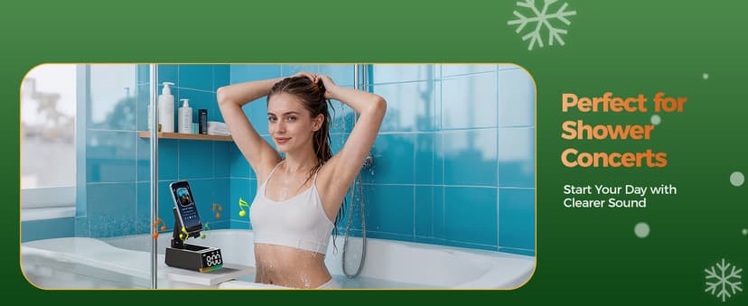 Birthday Gifts for Men Women-Bluetooth Speaker with HD Sound, Stocking Stuffers White Elephant Gifts for Adults, Kitchen Gadgets for Anniversary Idea Gift for Dad Mom Husband Wife(Black)