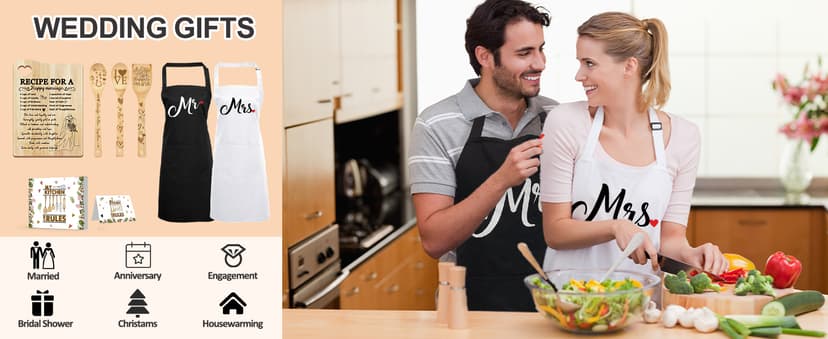 Wedding Gift for Couple 2025, Recipe for A Anniversary Marriage Cutting Board Mr and Mrs Gifts,Bridal Shower Gifts for Bride and Groom Engagement, Newlywed Bride o Be Gifts, Christmas His Her Gifts