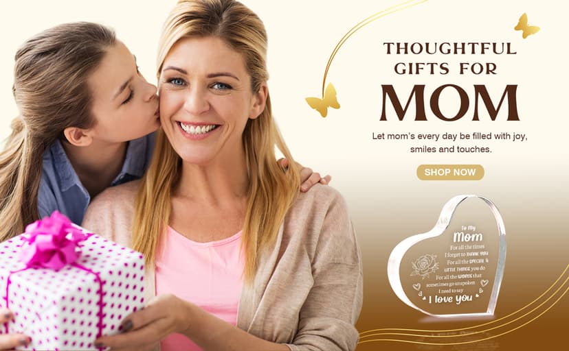 Gifts for Mom, Mom Birthday Gifts, I Love You Mom Gifts - Mother Acrylic Keepsake - Best Christmas Mother's Day Gifts for Mom from Daughter Son