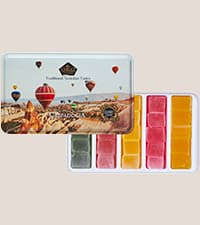 Cerez Pazari Baklava Pastry Gift Set - Turkish Baklava Pastry With Nuts & Spices - Baklava Gift Box From Turkey - Pastry, Halal Snacks - Assorted 45-48 Pieces Per Metal Dessert Box - 1.32 lbs