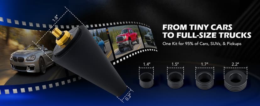 Orion Motor Tech Coolant Vacuum Refill Kit, 13pc Radiator Cooling System Tool Set with Conical Adapter 4 Round Adapters for Leak Detection Cooling Refill, Vacuum Coolant Fill Kit with Splashproof Hose