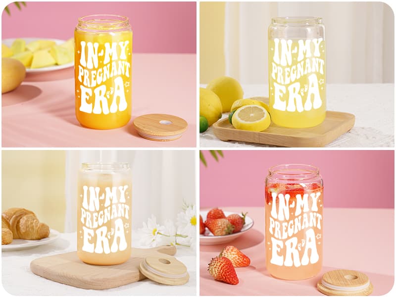 Fairy's Gift Pregnant Women Iced Coffee Cup, Cute Pregnant Mom Gifts, New Mama 16 oz Coffee Glass Cup, New Mothers Birthday Christmas, Pregnancy Gifts for Expecting Mom, First Time Mommy, Mommy to Be