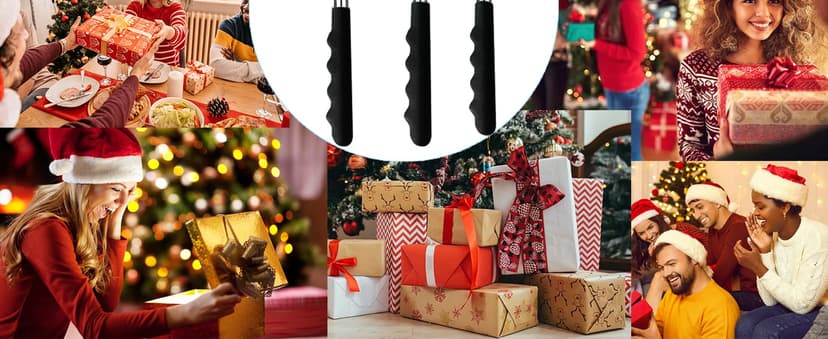 3 Pack Different Back Scratcher Metal Portable Telescoping with Rubber Handles, Extendable Back Massager Tool with Beautiful Box, Stocking Stuffers for Men Women Kids Adults (Black)