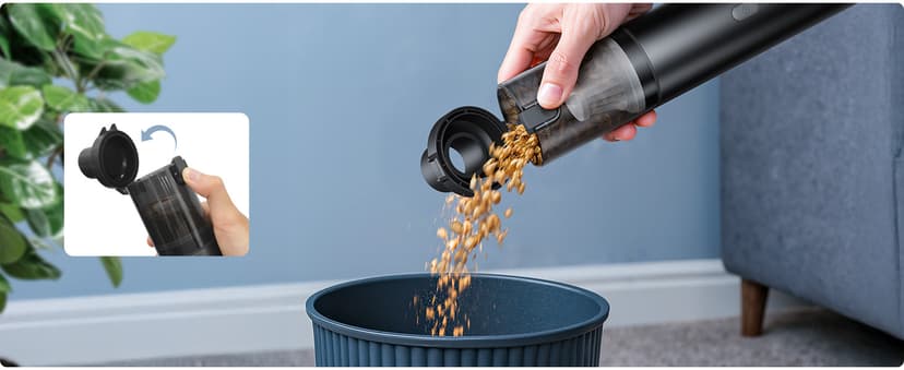 Car Vacuum Portable Cordless Handheld Vacuum Cleaner 4-in-1 Mini Cordless Vacuum with 2 Suction Modes and 16800pa Suction Power Blowing & Inflating 2 Modes Handheld Vacuum for Car, Desk, Keyboards