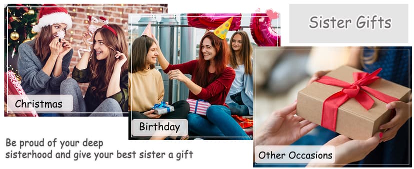 Tarsus Sister Gifts, The Waves of Life We've Through Together, Big & Little Sister Gift, For Birthday & Christmas & Mothers Day