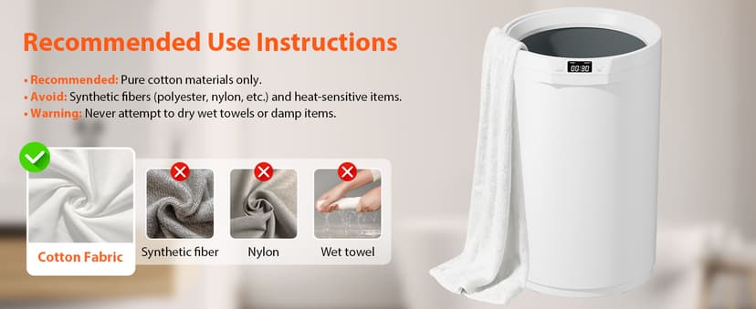 Towel Warmers for Bathroom, 20L Large Towel Warmer Bucket, Fits Up Two 40"X70" Oversized Towels, Bathrobes, Blankets, Towel Heater with LCD, 4 Timer Setting and Auto Shut Off(White)