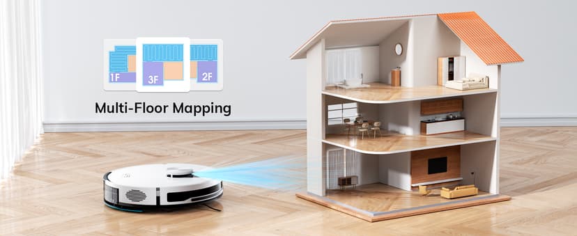 ILIFE A12 Pro Robot Vacuum and Mop Combo, Self Emptying Station for 60 Days, LiDAR Navigation, Home Mapping, No-Go Zones, 2.4G WiFi/App/Alexa/Remote Control, for Hard Floors, 110V