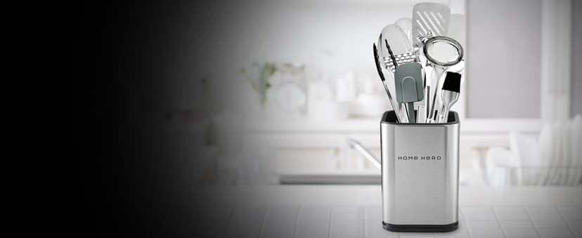 Home Hero 54 Pcs Stainless Steel Kitchen Utensils Set - Nonstick Stainless Steel Cooking Utensils Set - Heat Resistant Kitchen Essentials & Metal Kitchen Gadgets (54 Pcs)