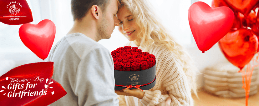 16-Piece Preserved Rose Birthday Gifts for Women, Eternal Rose Preserved Flowers for Delivery Prime Mothers' Day, Valentine's Day, Christmas, Birthday - Red Roses