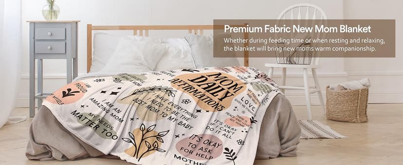 BaubleDazz New Mom Gifts Blankets, Pregnancy Postpartum Gender Reveal First Time Mommy Present, Mothers Day Birthday Gifts for Mom(50"X 60")