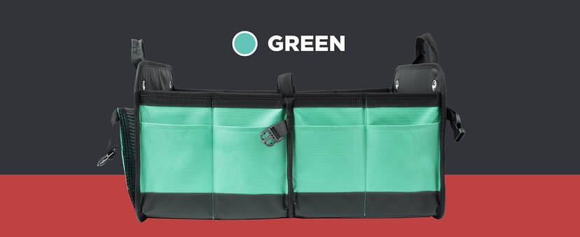 TRUNKCRATEPRO Trunk Organizer For Car, Suv, Truck | Premium Adjustable Multi Compartments Collapsible Car Trunk Organizer With Securing Straps & Non-Slip Bottom (Large Size, Black)