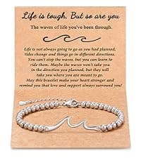 Tarsus Sister Gifts, The Waves of Life We've Through Together, Big & Little Sister Gift, For Birthday & Christmas & Mothers Day