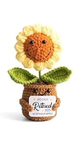 Sister Gifts from Sister - Positive Sunflower Crochet - Side by Side Or Miles Apart Sisters Emotional Sunflower Support Crochet - Birthday, Graduation, Long Distance Gifts for Women, Soul Sisters
