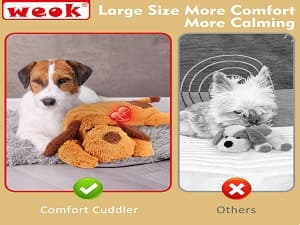 Heartbeat Puppy Toy, Comfort Cuddler Pillow, Dog Anxiety Relief Calming Aid,Heartbeat Stuffed Toy for Dogs,Puppy Heartbeat Toy Sleep Aid,Dog Heartbeat Toy for Pet