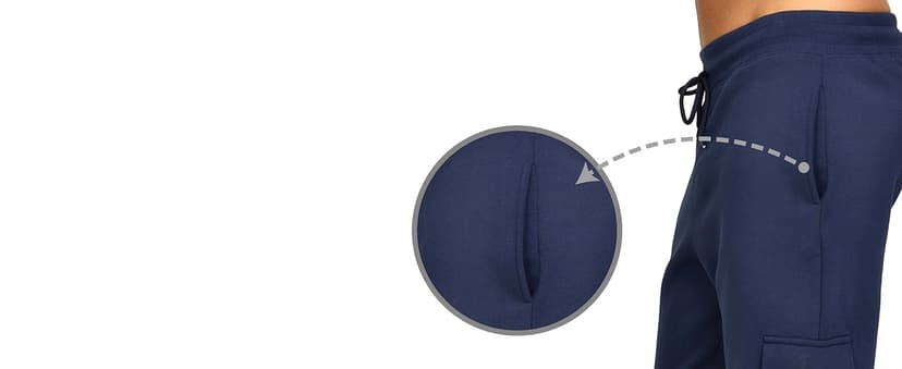 PURE CHAMP Mens 3 Pack Fleece Active Athletic Workout Jogger Sweatpants for Men with Zipper Pocket and Drawstring Size S-3XL