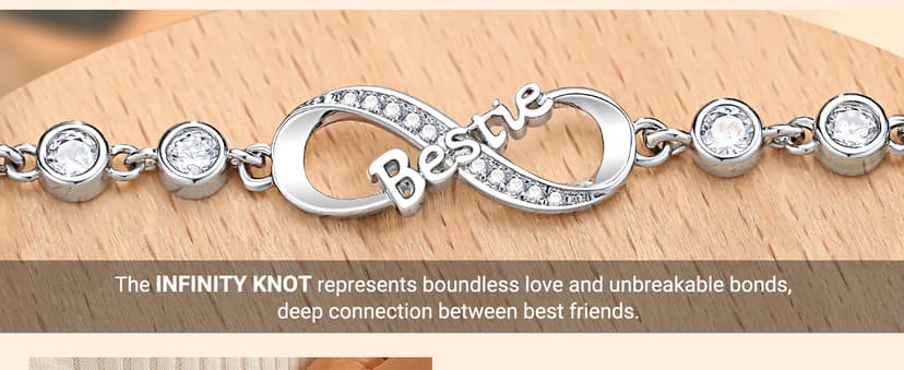 UNGENT THEM Infinity Love Heart Bracelets for Women Her Happy Birthday Valentines Christmas Presents